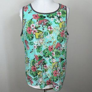 Vintage official MTV merchandise Hawaiian floral tank top Size Men’s XL